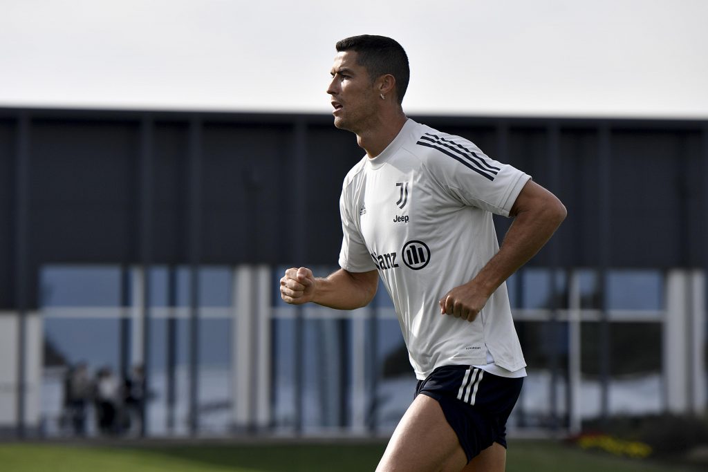 Cristiano Ronaldo in allenamento