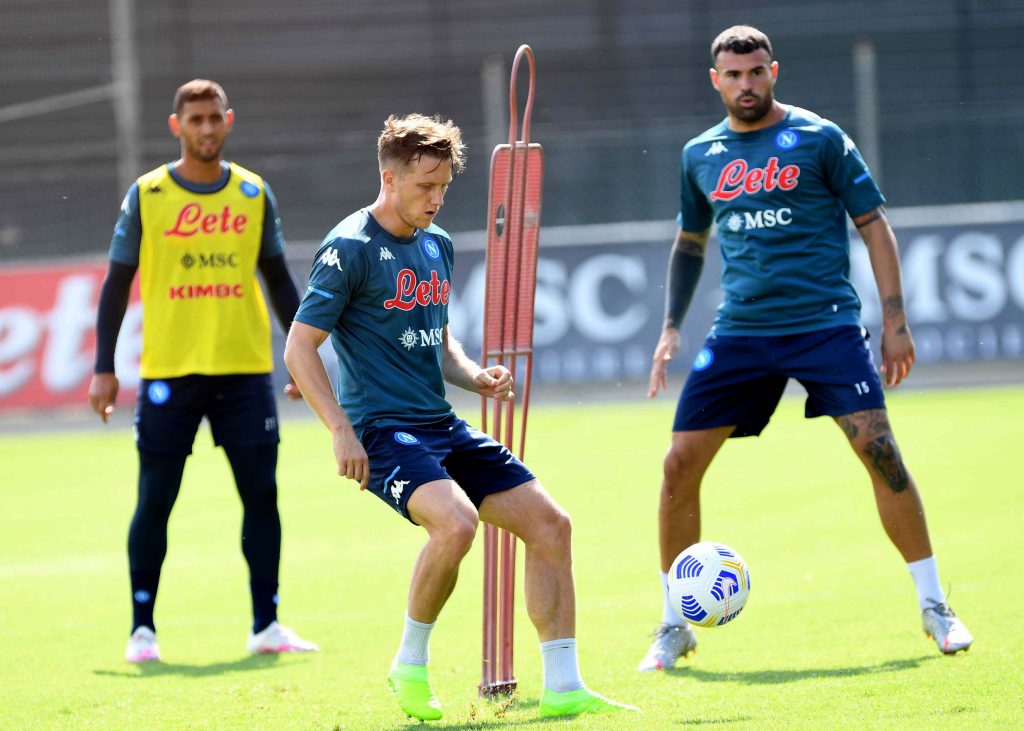Zielinski, Petagna in allenamento