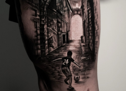 Insigne Nuovo Tattoo Sulla Coscia Nel Segno Di Diego Video Foto